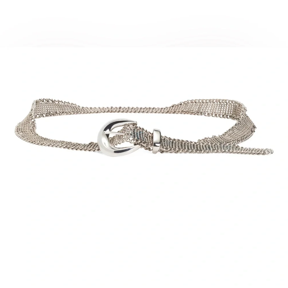 Chic Silver Mesh Belt